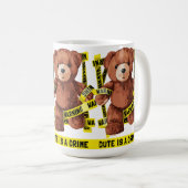 Schattige Misdaadbestrijder Teddydbeer Koffiemok (Voorkant rechts)