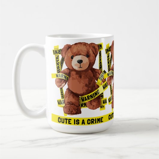 Schattige Misdaadbestrijder Teddydbeer Koffiemok (Links)