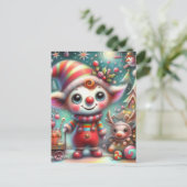 Schattige Misfit Kerst Elf Briefkaart (Staand voorkant)