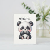 Schattige Missing You Panda beer Briefkaart (Staand voorkant)