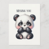 Schattige Missing You Panda beer Briefkaart (Voorkant)