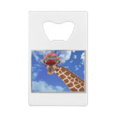 Schattige "Missy Giraffe" Creditkaart Flessenopener (Achterkant)