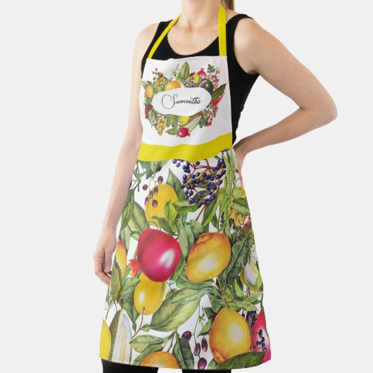 Schattige  Mixed Fruit Design gepersonaliseerde na Schort (Insitu)