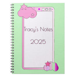 Schattige mobiele telefoon School of Werk Notitieboek