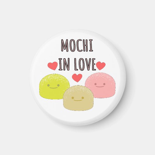 Schattige Mochi Cartoon Tekeningen Magneet (Voorkant)
