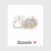 Schattige Mochi Peach Cat Leesboek Sticker (Vel)