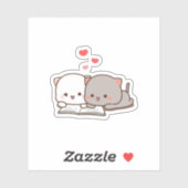 Schattige Mochi Peach Cat Leesboek Sticker (Vel)