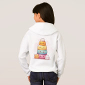 Schattige Mochi Stack Kinder Hoodie (Achterkant volledig)