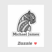 Schattige Moderm Black Panther Naam toevoegen Sticker (Vel)