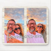 Schattige Modern 2 Fotocollage Custom Monogram Muismat (Voorkant)