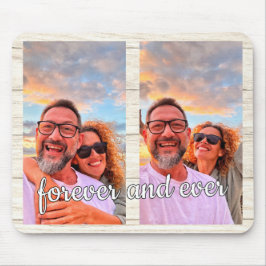 Schattige Modern 2 Fotocollage Custom Monogram Muismat