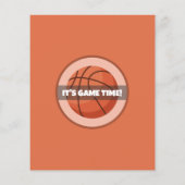 Schattige Modern Basketbal Budget 1st Birthday Inv (Achterkant)