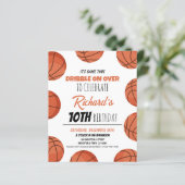 Schattige Modern Basketbal Budget Verjaardagsuitno (Staand voorkant)