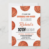 Schattige Modern Basketbal Sport Kids Verjaardag Kaart (Voorkant)