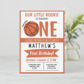 Schattige modern basketballint Kinder 1e verjaarda Kaart (Staand voorkant)