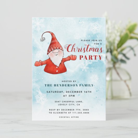 Schattige modern blauw kerstfeest kaart (Staand voorkant)