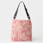 Schattige Modern Bloemen Stijlvol Patroon Sinaasap Crossbody Tas (Voorkant)