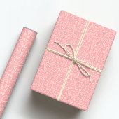 Schattige Modern Blush Roze Wit Hart Cadeaupapier