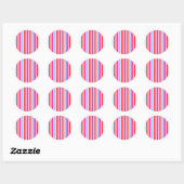 Schattige Modern Bright Stripe Pattern Ronde Sticker (Vel)