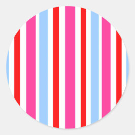 Schattige Modern Bright Stripe Pattern Ronde Sticker