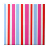 Schattige Modern Bright Stripe Pattern Tegeltje (Voorkant)