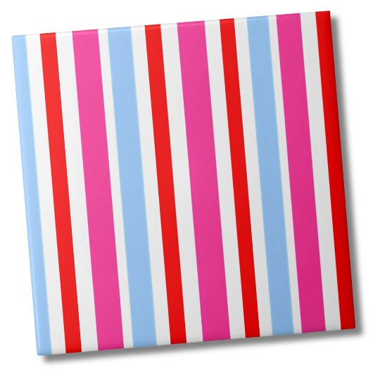 Schattige Modern Bright Stripe Pattern Tegeltje