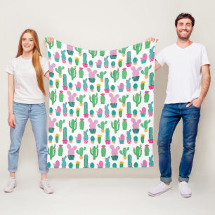 Schattige modern cactus illustratiepatroon fleece deken