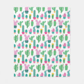 Schattige modern cactus illustratiepatroon fleece deken (Voorkant)