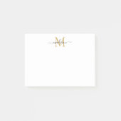 Schattige Modern Chic Girly Script Monogram Zwart  Post-it® Notes (Voorkant)