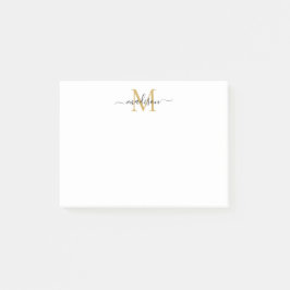 Schattige Modern Chic Girly Script Monogram Zwart  Post-it® Notes