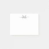 Schattige Modern Chic Girly Script Monogram Zwart  Post-it® Notes (Voorkant)