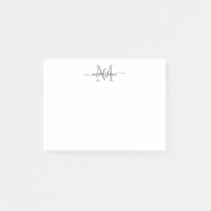 Schattige Modern Chic Girly Script Monogram Zwart  Post-it® Notes