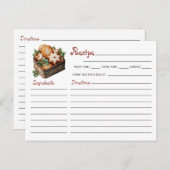 Schattige Modern Christmas Cookie Exchange Recept Briefkaart (Voorkant / Achterkant)