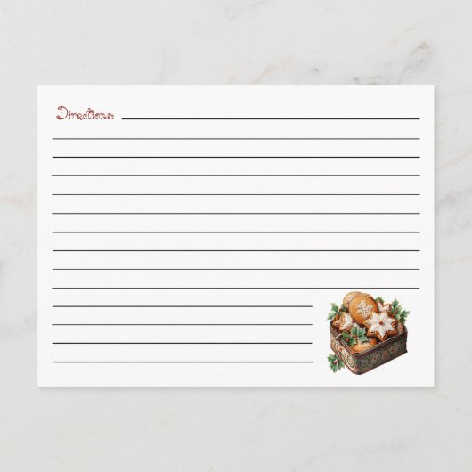 Schattige Modern Christmas Cookie Exchange Recept Briefkaart (Achterkant)