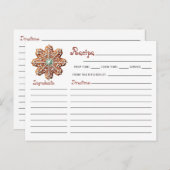 Schattige Modern Christmas Cookie Exchange Recept Briefkaart (Voorkant / Achterkant)