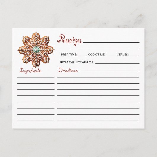 Schattige Modern Christmas Cookie Exchange Recept Briefkaart (Voorkant)