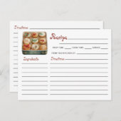 Schattige Modern Christmas Cookie Exchange Recept Briefkaart (Voorkant / Achterkant)