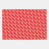 Schattige Modern Classic Candy Cane Kerstcadeau Inpakpapier Vel (Voorkant)