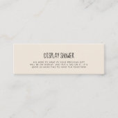 Schattige modern Display douchekaartinzetstuk Mini Visitekaartje (Voorkant)