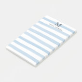 Schattige Modern Dusty Blue Waterverf Stripes Mono Post-it® Notes (Schuin)