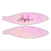 Schattige Modern Eenhoorn Roze Faux Glitter monogr Basketbal (Panelen)