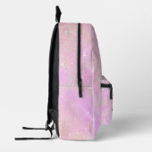 Schattige Modern Eenhoorn Roze Faux Glitter monogr Bedrukte Rugzak (Links)