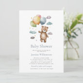 Schattige modern eenvoudig baby shower Uitnodiging (Staand voorkant)