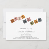 Schattige modern eenvoudig Gender reveal Kaart (Voorkant)