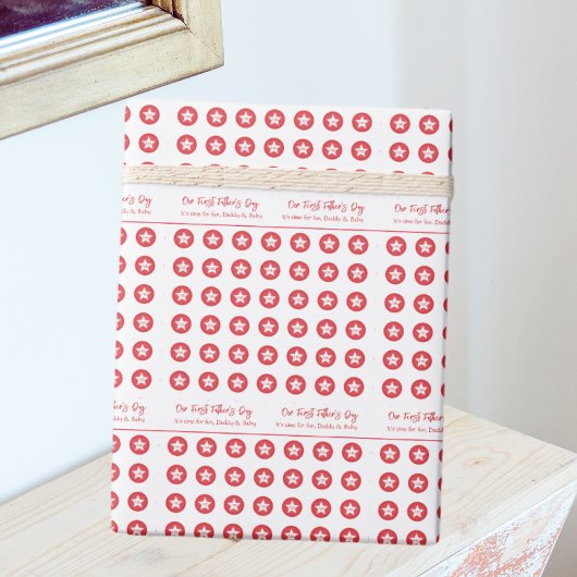 Schattige Modern Eenvoudig Papa Eerste Vaders Dag Cadeaupapier