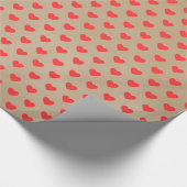 Schattige Modern Eenvoudig Valentijn Rode Harten K Cadeaupapier (Hoek)