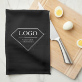 Schattige modern elegant gepersonaliseerd huwelijk theedoek (Quarter Fold)