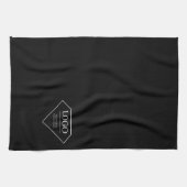 Schattige modern elegant gepersonaliseerd huwelijk theedoek (Horizontaal)