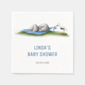 Schattige Modern Elephant Boy Baby shower Servet (Voorkant)