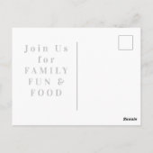 Schattige, modern Familie picknick eten op maat Briefkaart (Achterkant)